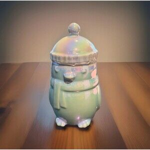 Starbucks Penguin Mug Iridescent 14 oz Removable Hat Lid Shimmering Holographic